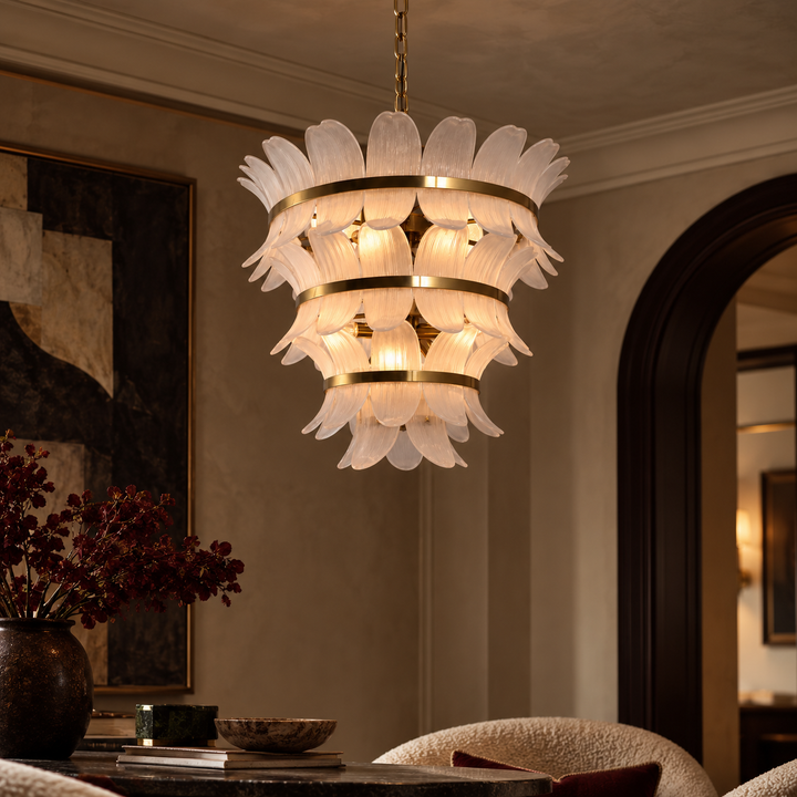 Ameline Chandelier - Antique Brass