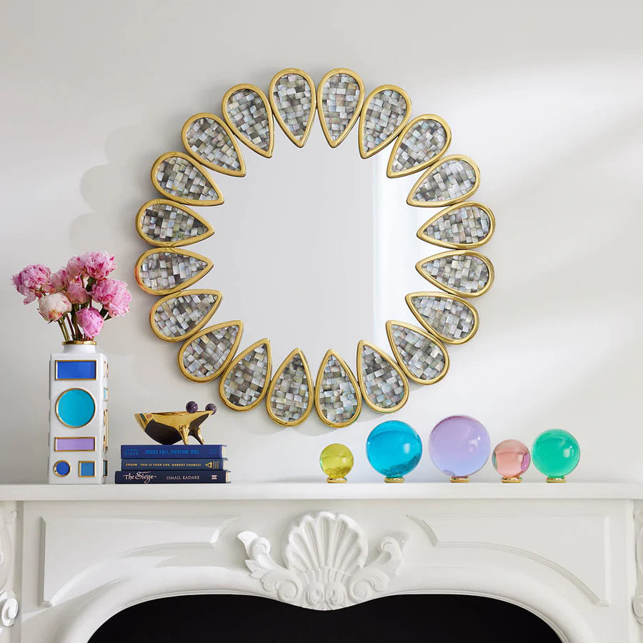 Petal Wall Mirror - Grey Design Maven 5