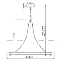 Quintiesse Angelo 6 Light Chandelier