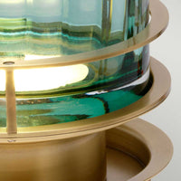 Quintiesse Arno Table Lamp Green Aged Brass