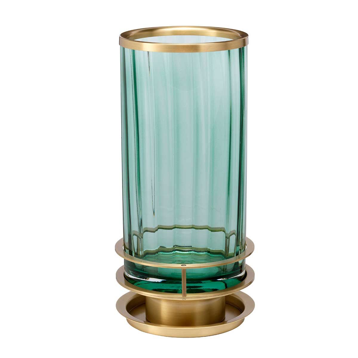 Quintiesse Arno Table Lamp Green Aged Brass