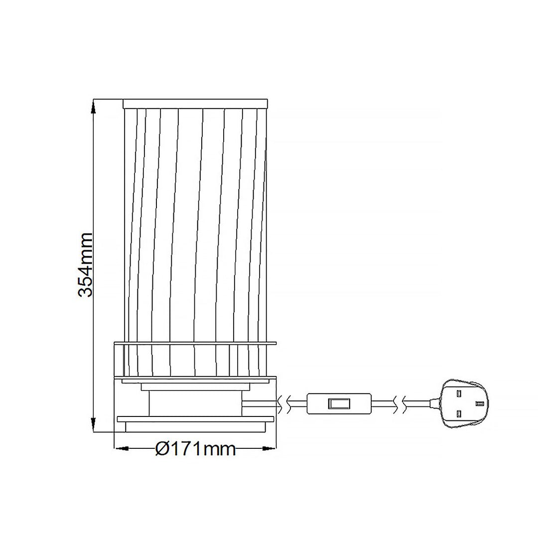 Arno Table Lamp - Green Polished Nickel Elstead 6