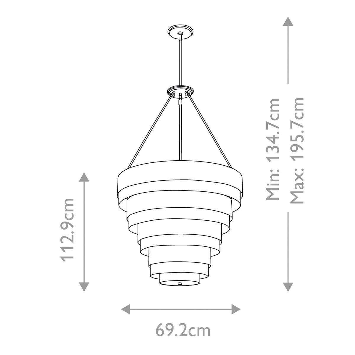 Quintiesse Echelon 8 Light Pendant