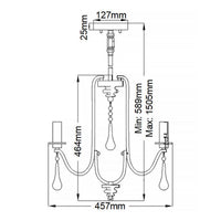 Quintiesse Karlee 3 Light Chandelier