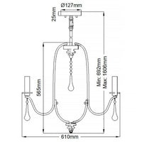 Quintiesse Karlee 5 Light Chandelier