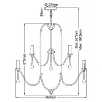 Quintiesse Karlee 9 Light Chandelier