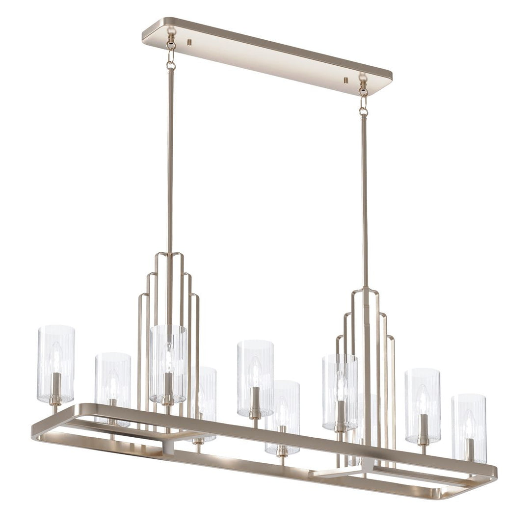 Kimrose 10 Light Linear Chandelier Elstead 1