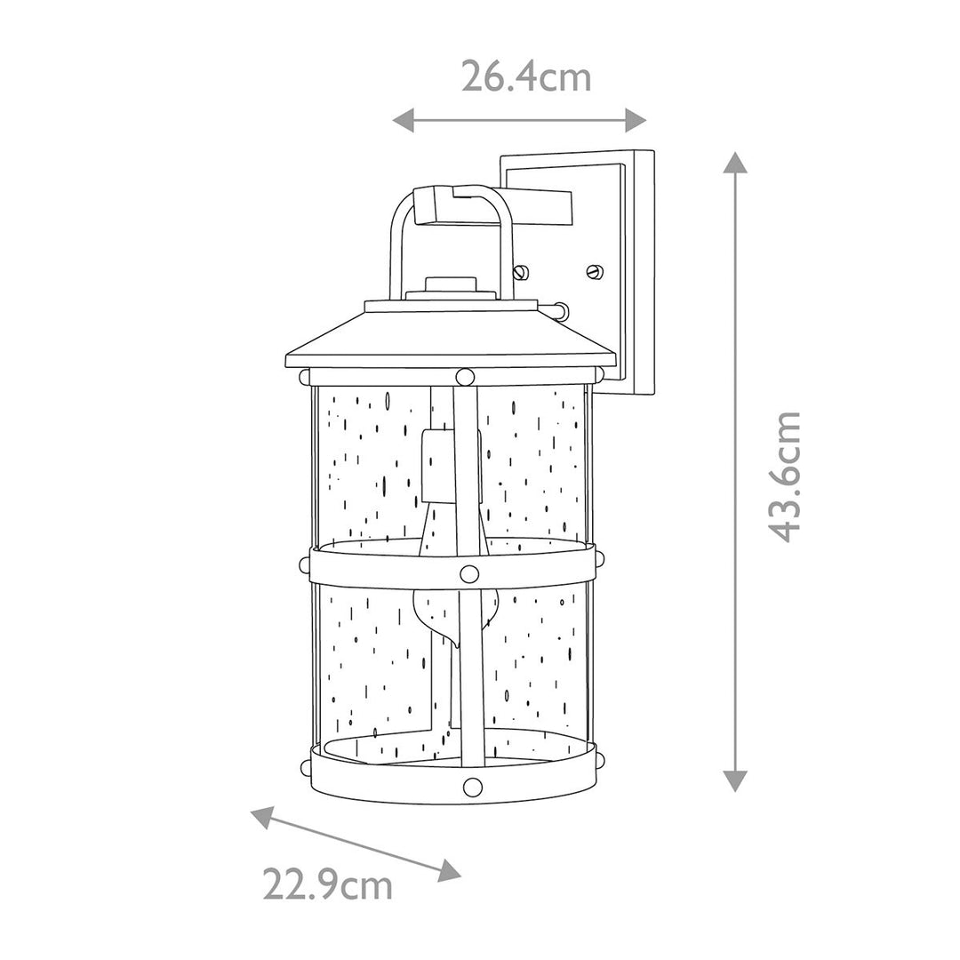 Lakehouse 1 Light Medium Wall Lantern Elstead 6