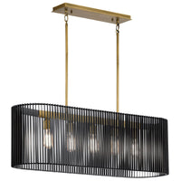 Quintiesse Linara 5 Light Linear Chandelier