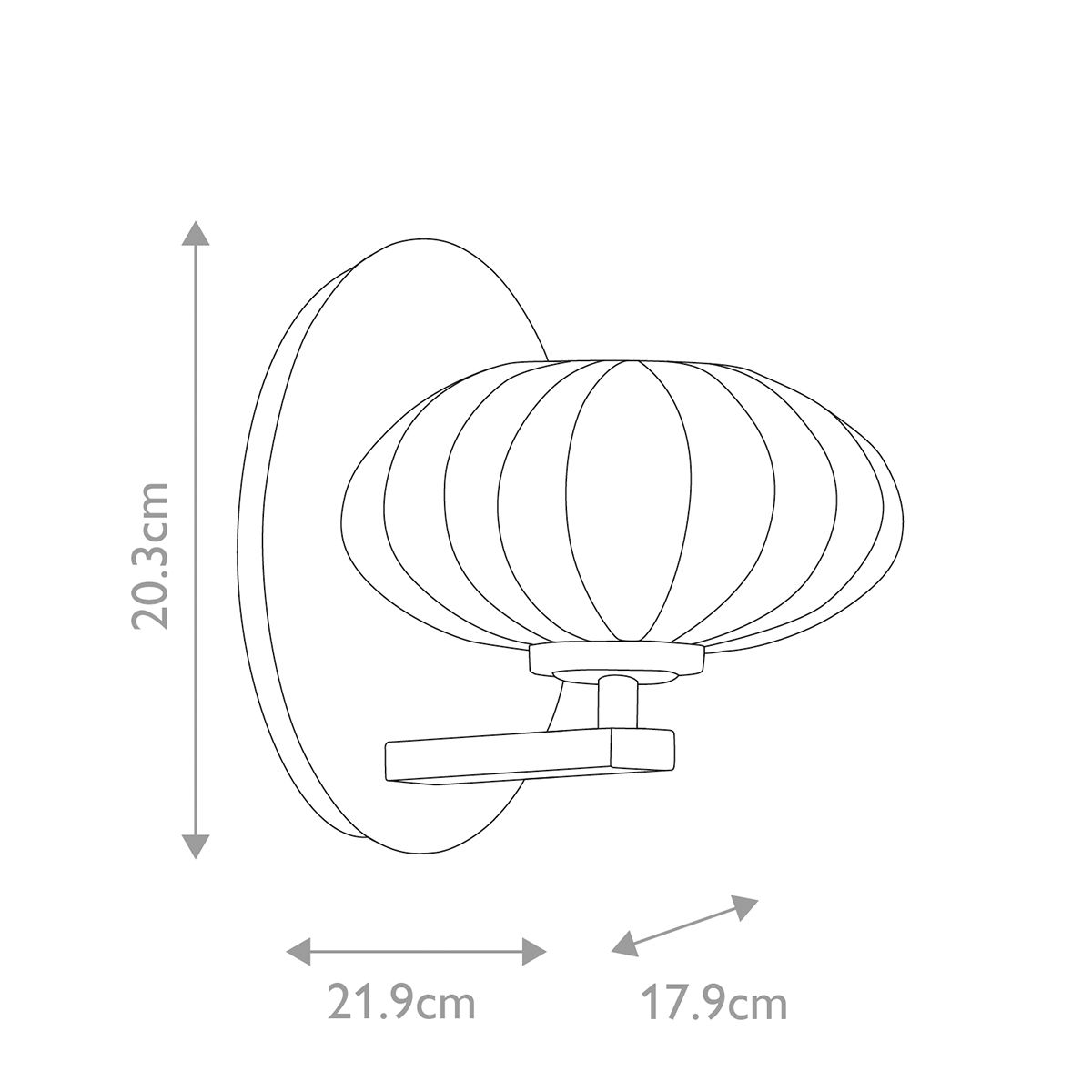 Quintiesse Pim 1 Light Wall Light