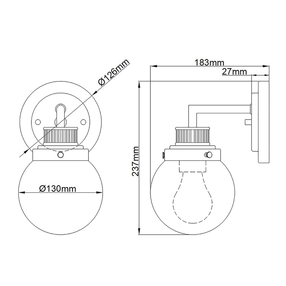 Quintiesse Poppy 1 Light Wall Light