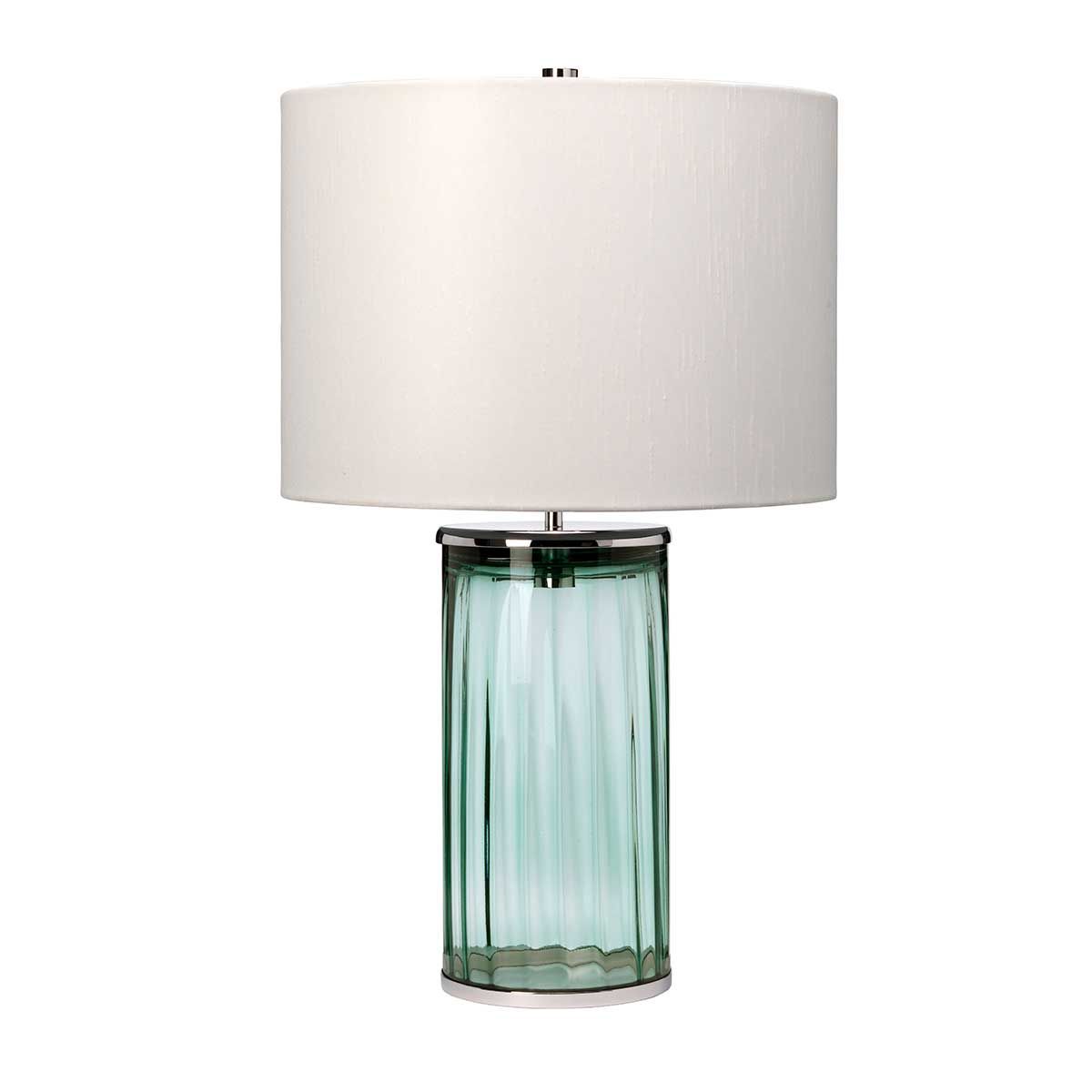 Quintiesse Reno Table Lamp Green Polished Nickel