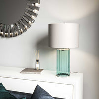 Quintiesse Reno Table Lamp Green Polished Nickel