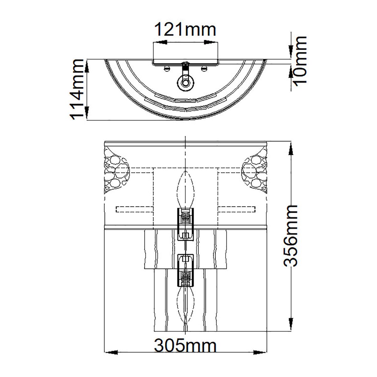 Quintiesse Reverie 2 Light Wall Light