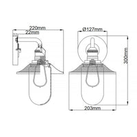 Quintiesse Rigby 1 Light Wall Light Polished Chrome