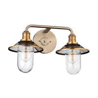 Quintiesse Rigby 2 Light Wall Light Antique Nickel