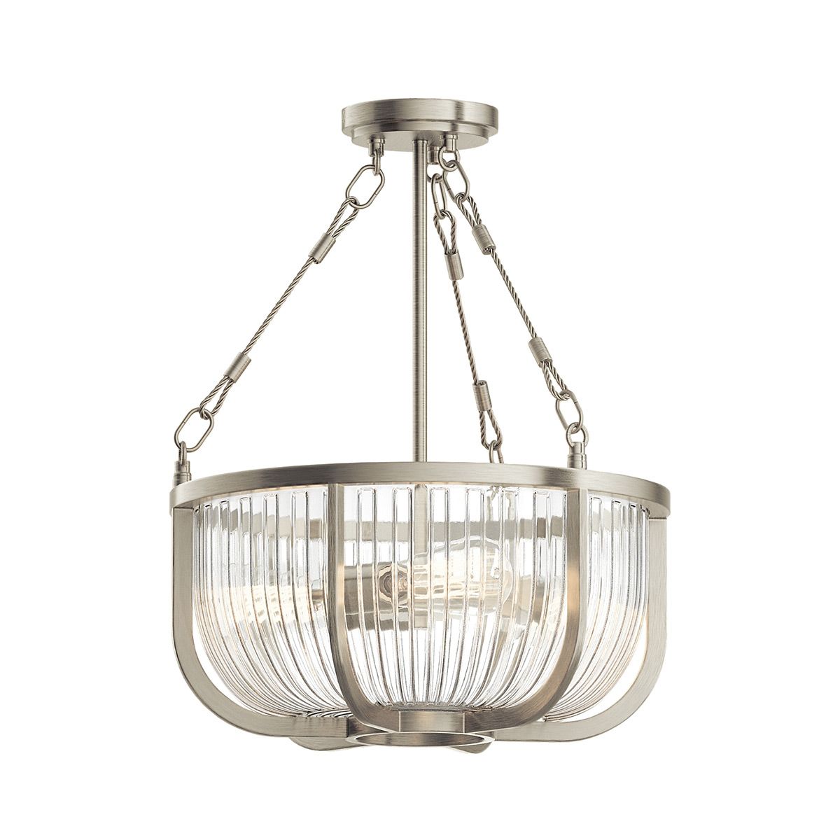 Quintiesse Roux 3 Light Pendant SemiFlush