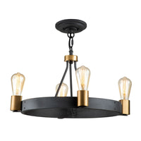 Quintiesse Silas 4 Light Pendant SemiFlush