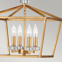 Quintiesse Stinson 4 Light Medium Pendant SemiFlush