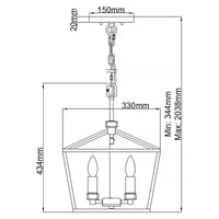 Quintiesse Stinson 4 Light Medium Pendant SemiFlush