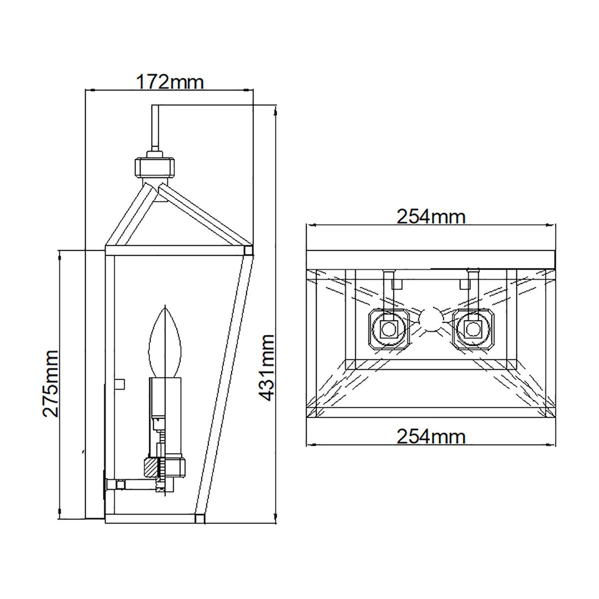 Quintiesse Stinson 2 Light Wall Light