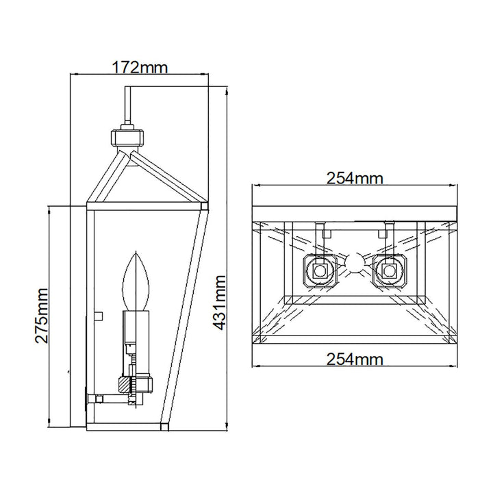 Stinson 2 Light Wall Light Elstead 5