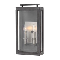 Quintiesse Sutcliffe 2 Light Wall Lantern Aged Zinc