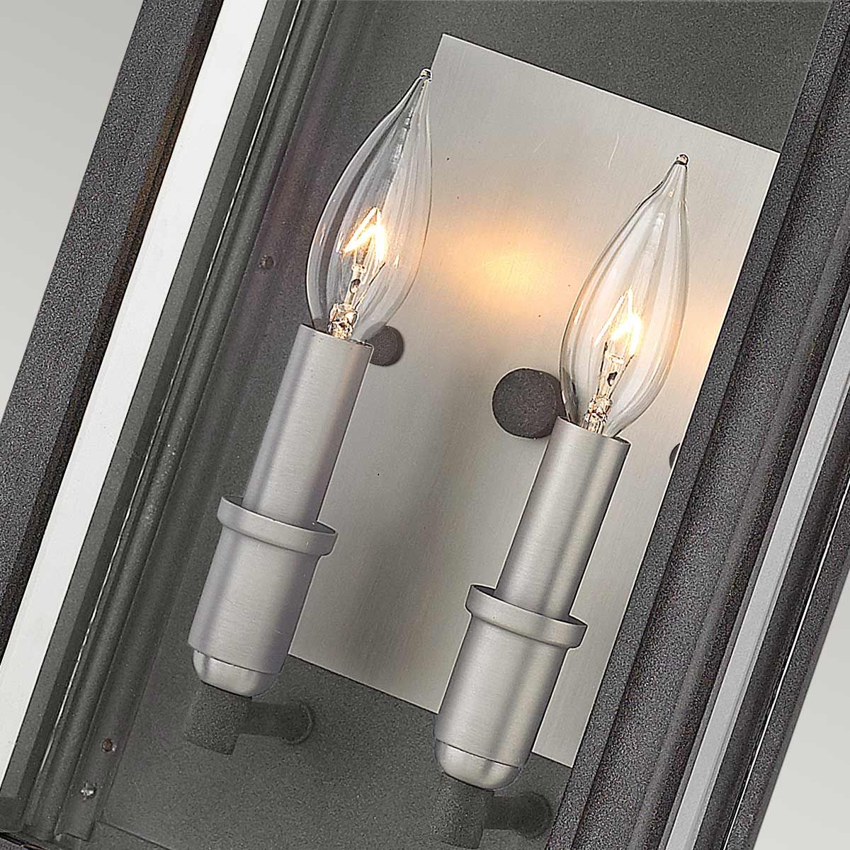 Quintiesse Sutcliffe 2 Light Wall Lantern Aged Zinc