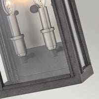 Quintiesse Sutcliffe 2 Light Wall Lantern Aged Zinc