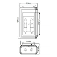 Quintiesse Sutcliffe 2 Light Wall Lantern Aged Zinc