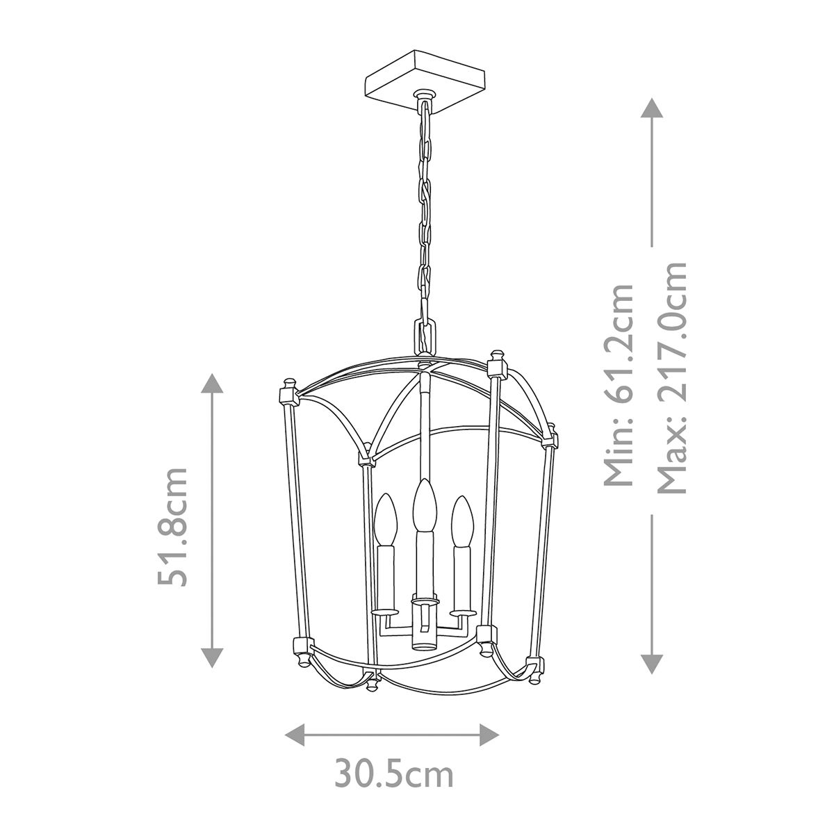 Quintiesse Thayer 3 Light Pendant