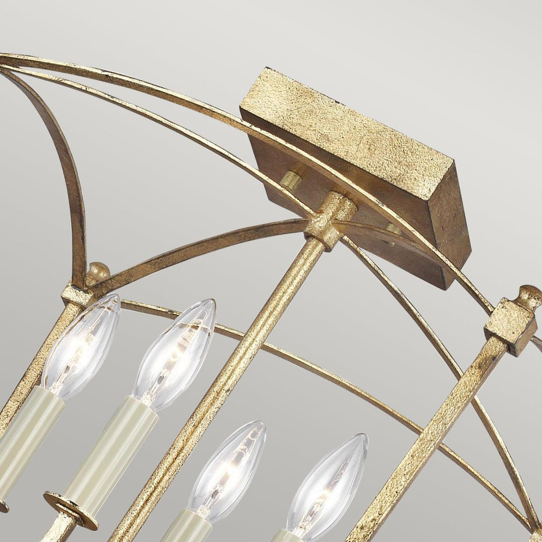 Thayer 4 Light Semi- Flush Mount Light Elstead 5