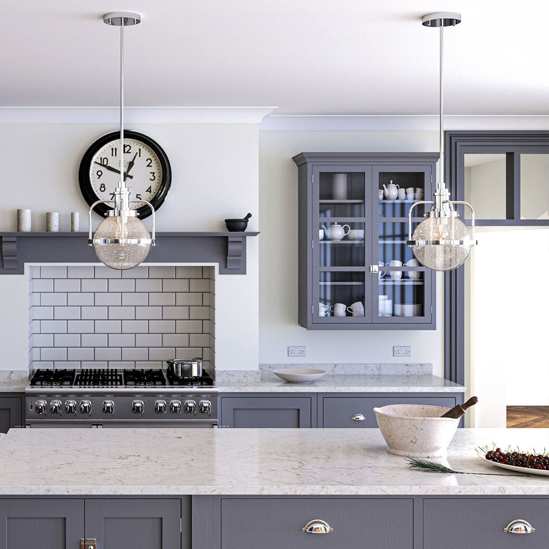 Triocent 1 Light Semi-Flush Pendant Light Elstead 5