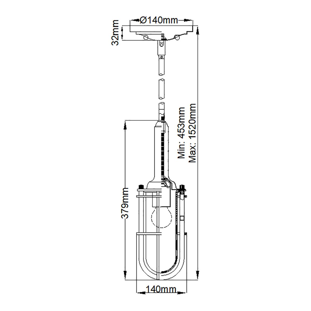 Quintiesse Urban Restoration 1 Light Pendant