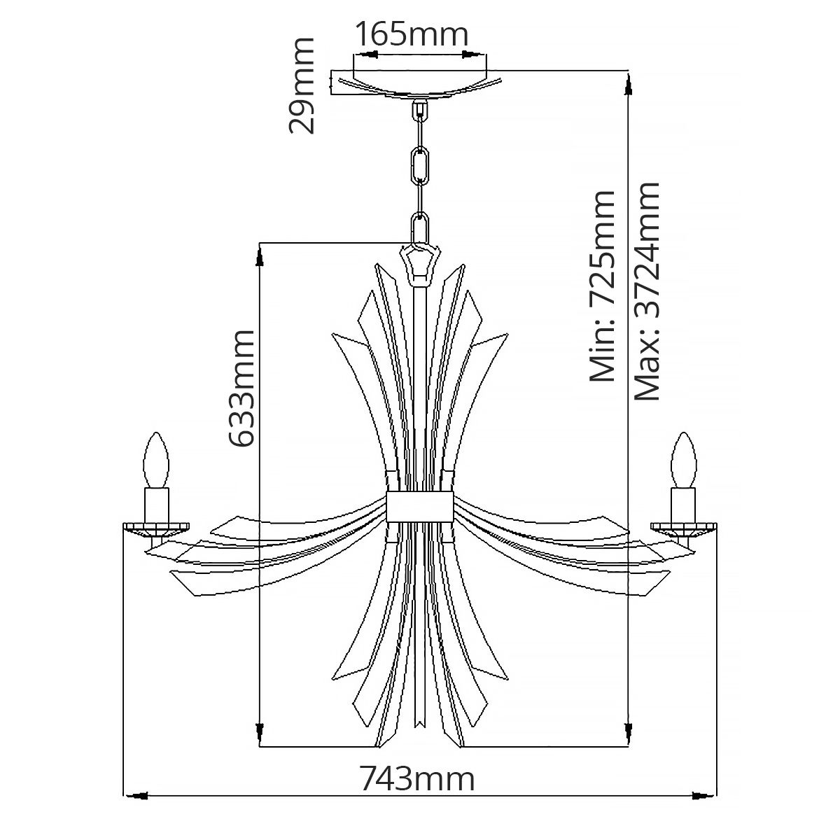 Quintiesse Vida 6 Light Chandelier