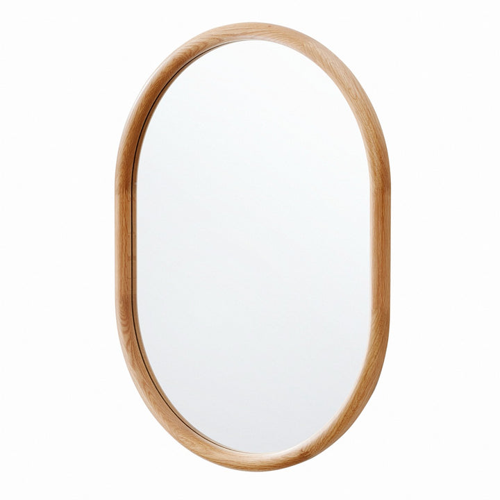 Quinn Oval Wall Mirror - Oak Yearn Mirrors 1