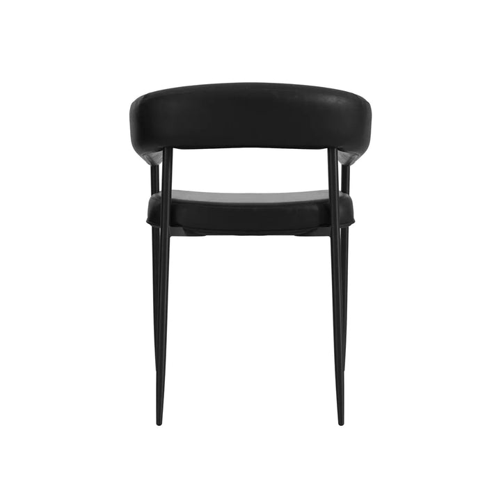 Rowan Faux Leather Set of 2 Dining Chairs - Black