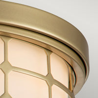 Quoizel Guardian 2 Light Flush Mount in Painted Brass