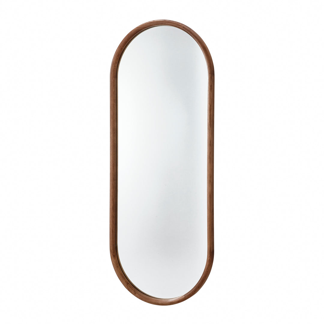 Quebec Full Length Oval Mirror - Walnut Yearn Mirrors 1