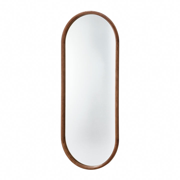 Quebec Full Length Oval Mirror - Walnut Yearn Mirrors 1