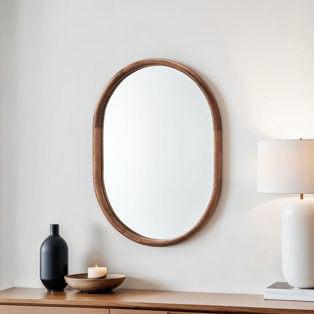 Quebec Oval Wall Mirror - Walnut Yearn Mirrors 2