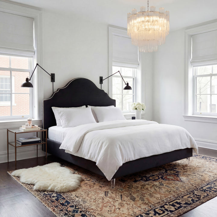 Quinn Upholstered Bed - Onyx