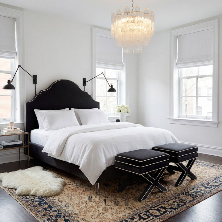 Quinn Upholstered Bed - Onyx