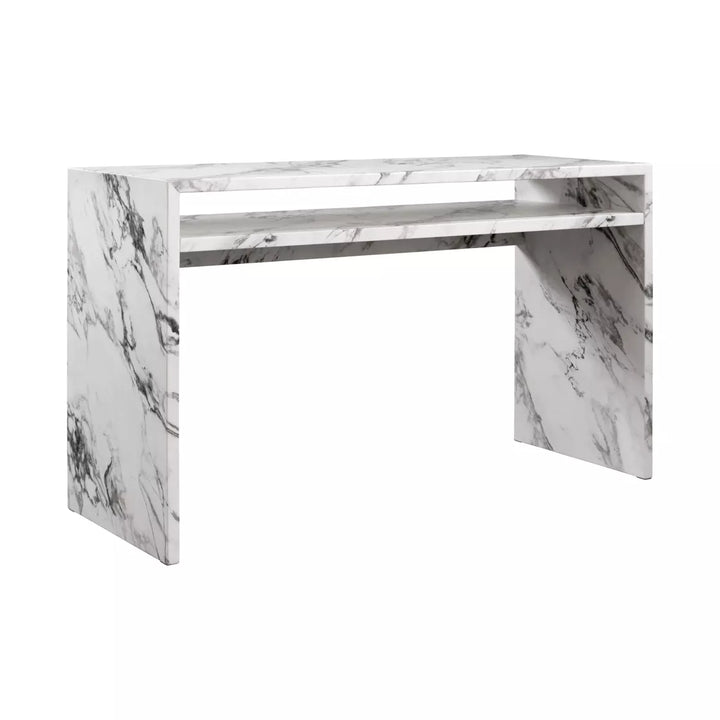Ikos Marble Effect Desk - Calcatta