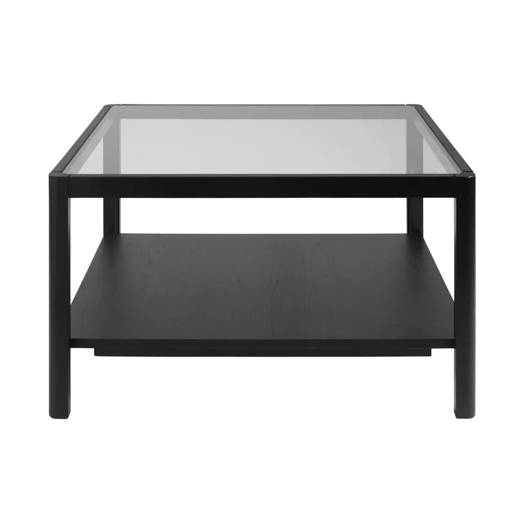 Raffi Glass Top Coffee Table - Black