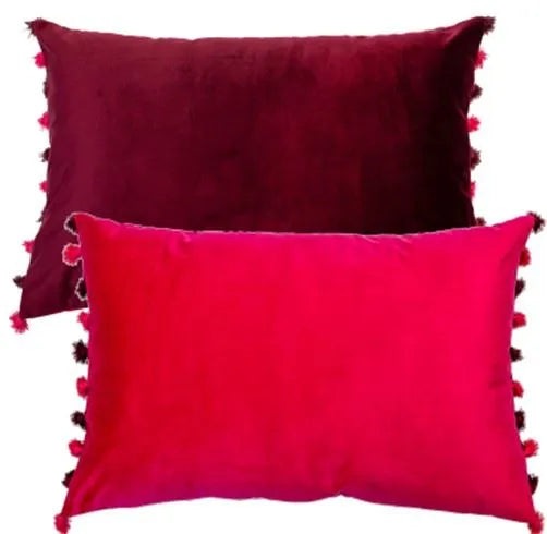 Malini Nappa Cushion in Fuschia & Aubergine