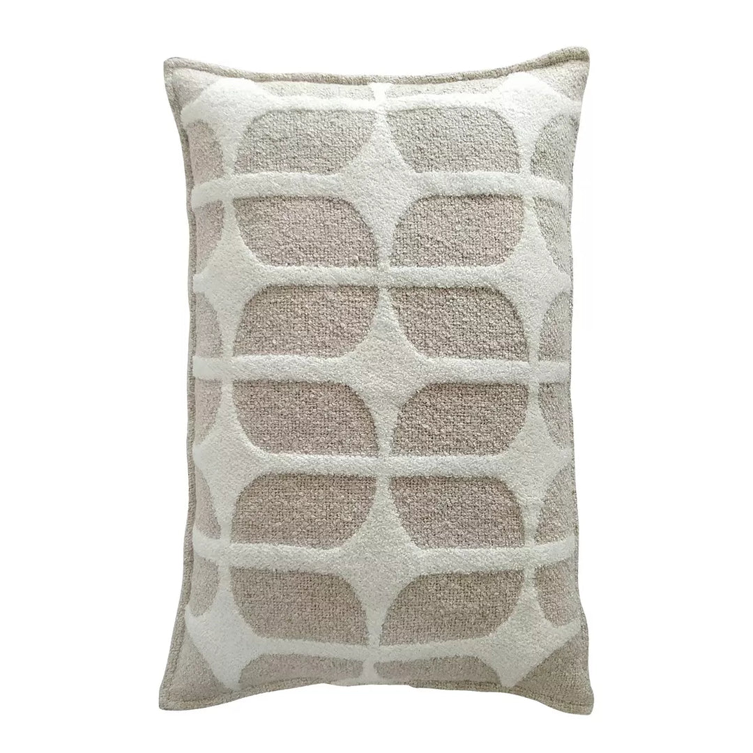 Calista Boucle Embossed Cushion 40x60cm - Natural