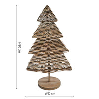 Ivyline Rattan Christmas Tree - 80cm