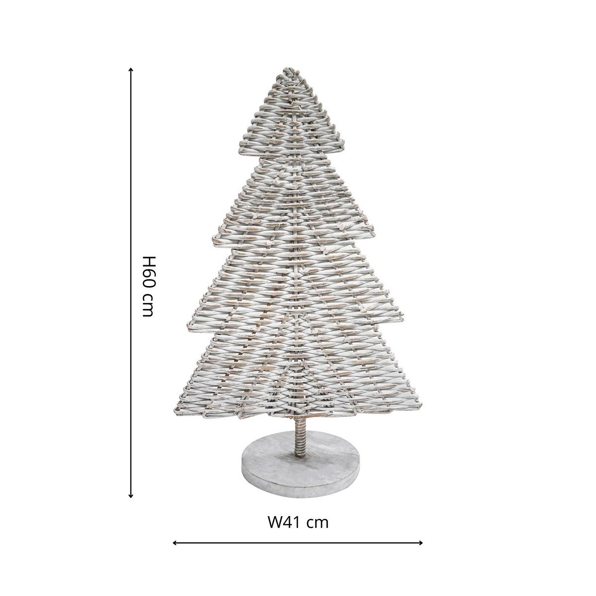 Ivyline Rattan Christmas Tree in White