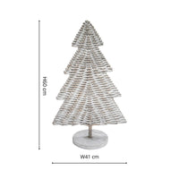 Ivyline Rattan Christmas Tree in White